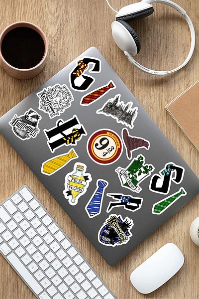 AR Sticker Set de autocolante pentru tablete pentru laptop cu tematică Harry Potter 7
