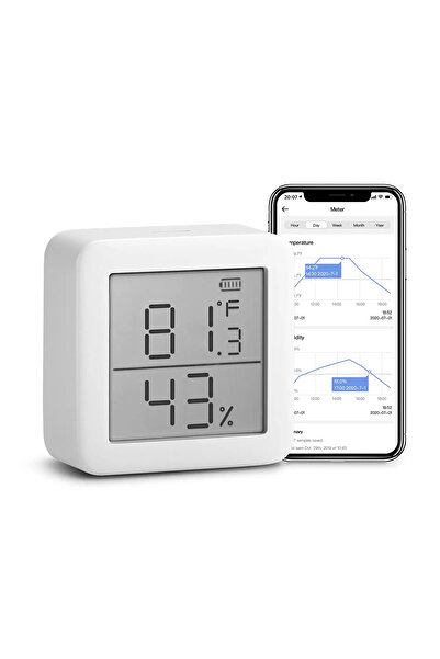 SwitchBot مقياس الرطوبة الذكي ومقياس الحرارة اللاسلكي ومستشعر درجة حرارة الغر...