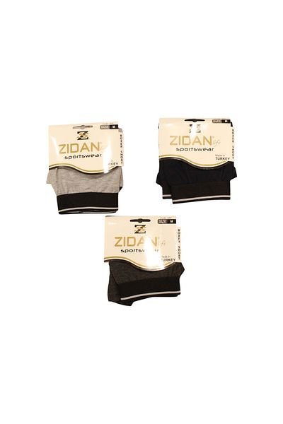 ZIDAN Men's Boxer Shorts - Made in Turkey Dark Blue-Anthracite-Gray - 3PCS