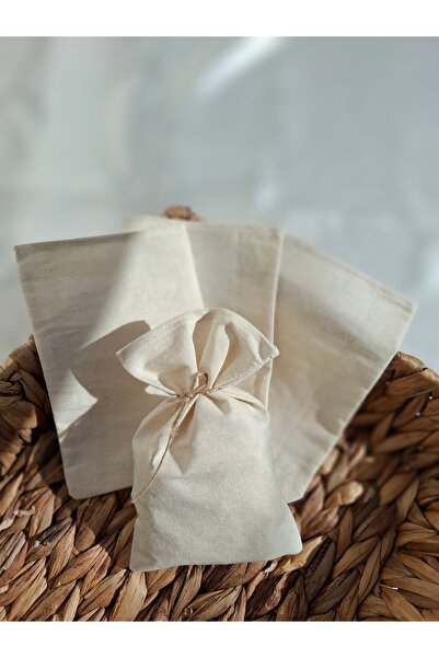 ALASEREN حقيبة مجوهرات طبيعية من القماش الخام مقاس 10×15 سم 10 قطع