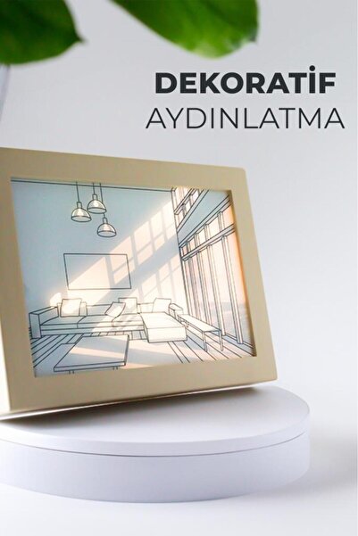 DEMPOWER Dekoratif 3 Boyutlu Işıklı Tablo