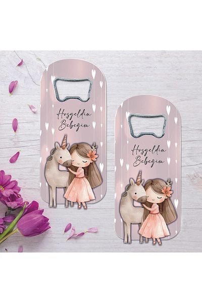 Ege ajans Baby Gift Opener Magnet with 10 Wooden Embossing Figures