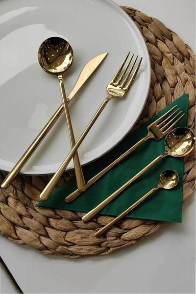 AROW Elegance 36 Piece Luxury Cutlery Set Gold
