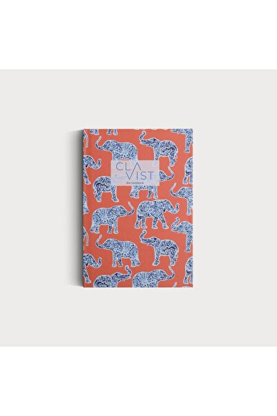 Clavist دفتر ملاحظات شبكي منقوش على شكل فيل - نعمة