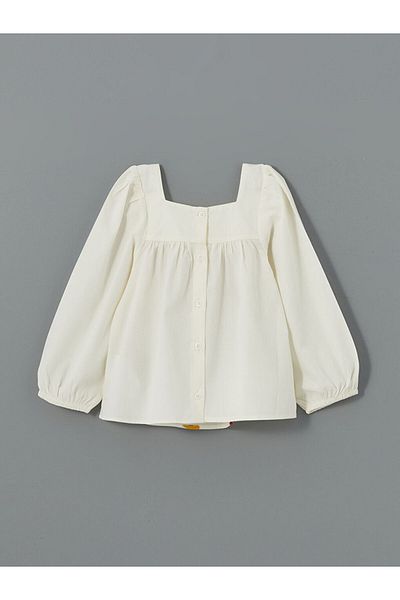 LC Waikiki New Season Square Collar Embroidered Baby Girl Blouse - S5An29Z1