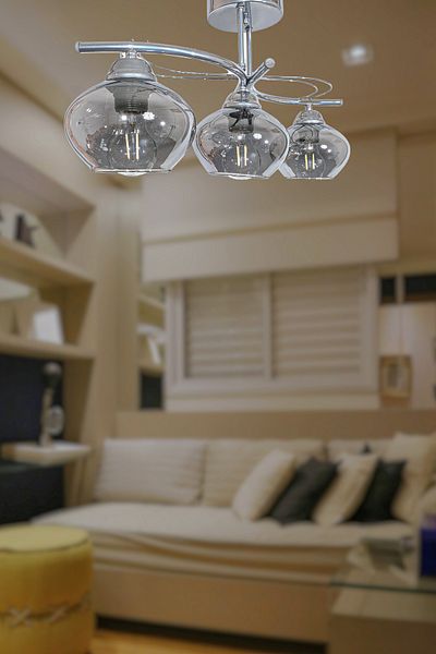 Fer Avize Colorful Chrome 3-Piece Modern Glass Chandelier Living Room - Kitchen - Bedroom