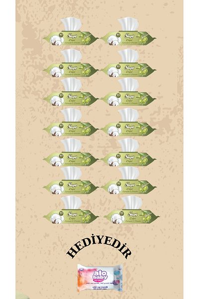 Sleepy Sensitive Olive Oil Wet Towels 14 Pack of 90