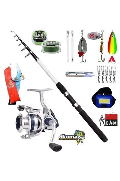 DAM Nova Expedition 210cm 10-30gr Okuma Aria-3000a Turna Tele Spin Olta Takım...
