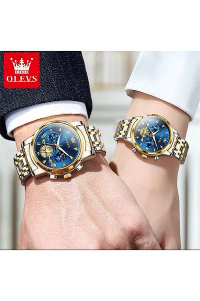 OLEVS Romantic Lover Couple Set Watch - for Women & Men, 2 Pcs Watch