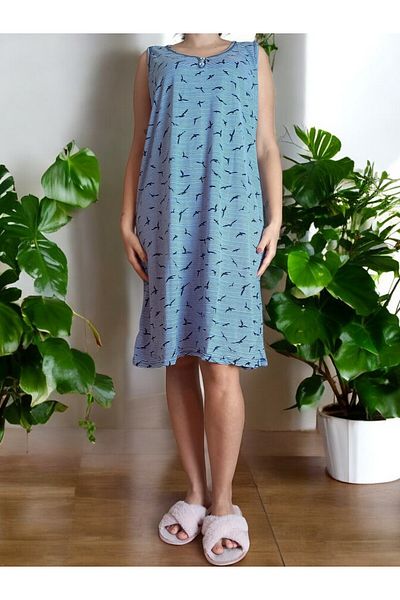 enmodaiçgiyim Rochie de damă cu mânecă zero cu modele multicolore