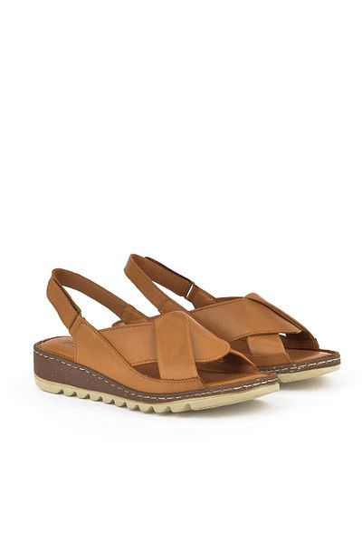 Ziya Sandale de damă din piele naturală maronie - 1411008 z018