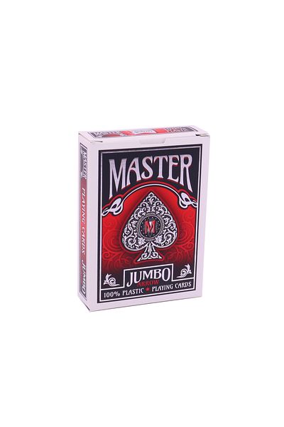 Master Games Jumbo Plastic Playing Card Deck Arrow - Red