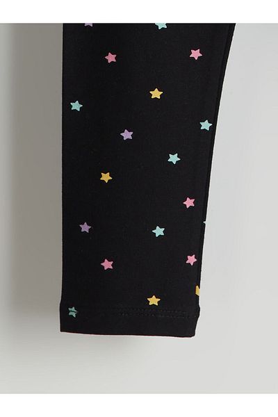 LC Waikiki Printed Girls' Tights with Elastic Waistband