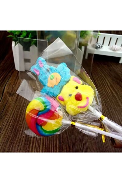 YOK YOK AMBALAJ Parlak Bantsız Şeffaf Jelatin - Kurabiye Aksesuar Poşeti 13x2...