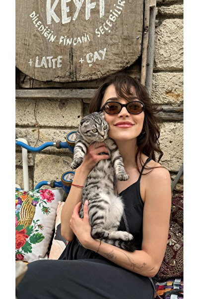 CALDİNİ نظارة شمسية كلاسيكية مستقطبة على شكل عظمة بنية للنساء CS012 C16