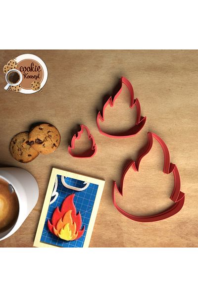 CookieKonsept Valentine's Day Flame Cookie Mold - Love # 1