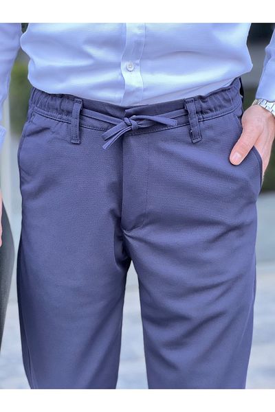 ElitWear Men's Drawstring Waist and Elastic Jogger Chino Pants