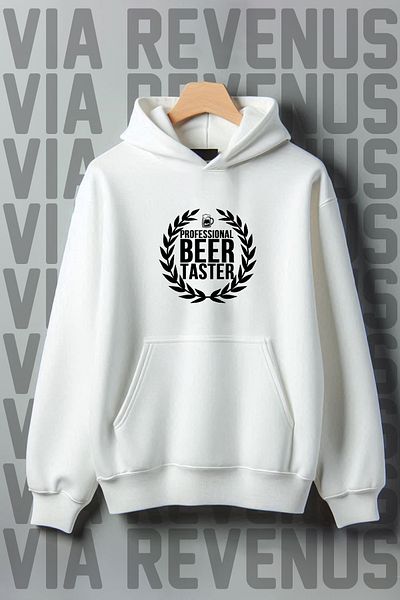 Vordevia Hanorac cu glugă imprimat pentru degustator de bere profesional