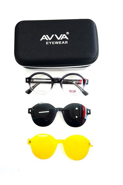Avva Unisex Sunglasses with 9773 C6 Polarized & Antifar Clip