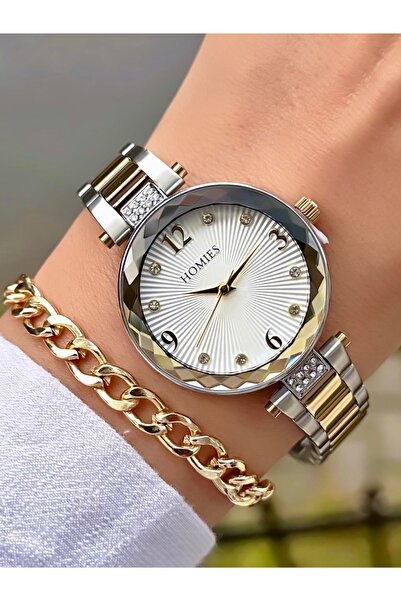 Homies Çelik Kordon Su Geçirmez Kadın Kol Saati