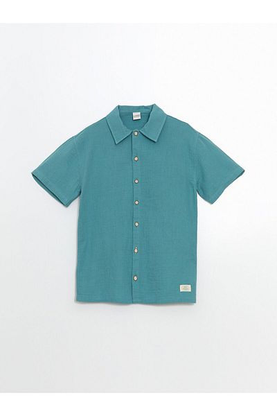 LC Waikiki LCW Kids Basic κοντομάνικο πουκάμισο για αγόρι