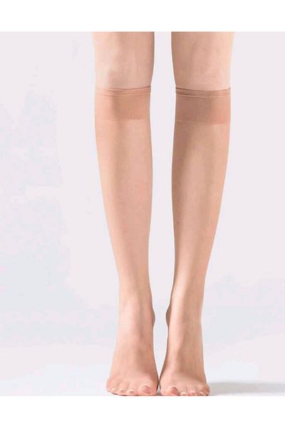 SOYTEMİZ Women's Thin Skin Color Knee Socks 6 Pairs