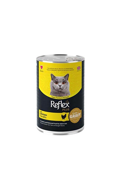 Reflex Plus Et Parçacıklı Tavuklu Yetişkin Kedi Konservesi 400 Gr