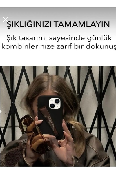 OVADA İphone 15 Uyumlu Rhode Ruj Bölmeli Silikon Lips Kılıf Kapak