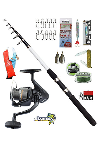 DAM Nova Expedition 210cm 10-30gr Okuma Revenger Rv-25 Tele Spin Olta Takımı ...