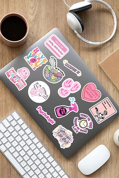 AR Sticker مجموعة ملصقات الكمبيوتر المحمول والكمبيوتر المحمول ذات الطابع الفني الفني رقم 17