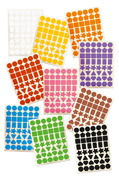 piapolya 8 أشكال |   10 ألوان |   مجموعة واحدة من ملصقات الأشكال الإضافية |  ...
