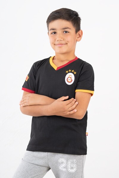 GSStore Galatasaray Çocuk Orijinal Armalı Siyah Tshirt