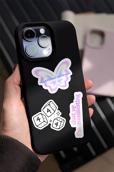 AR Sticker مجموعة من 8 ملصقات للكمبيوتر المحمول ذات طابع فني فني فني