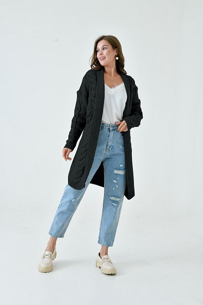 NİSUM MODA Nisum Hair Knitted Thick Cardigan