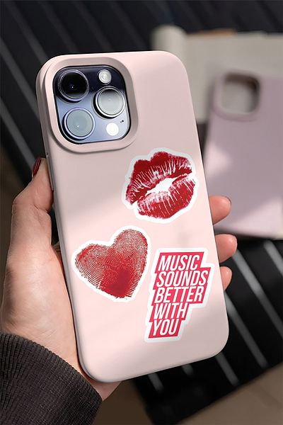 AR Sticker Set de autocolante pentru tabletă pentru laptop Vsco Red - 5 modele