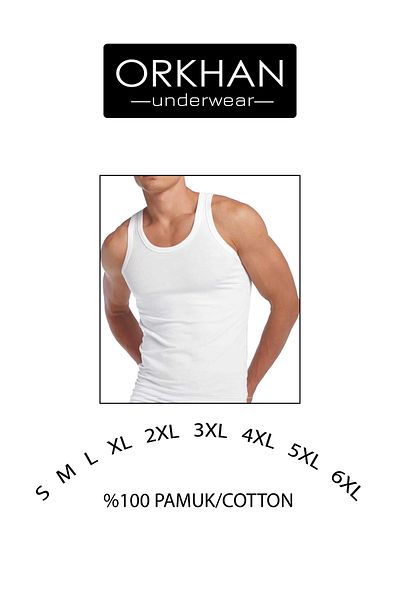 ORKHAN Men's Undershirt, Cotton, Combed, Casual, Soft, Soft 3-Piece
