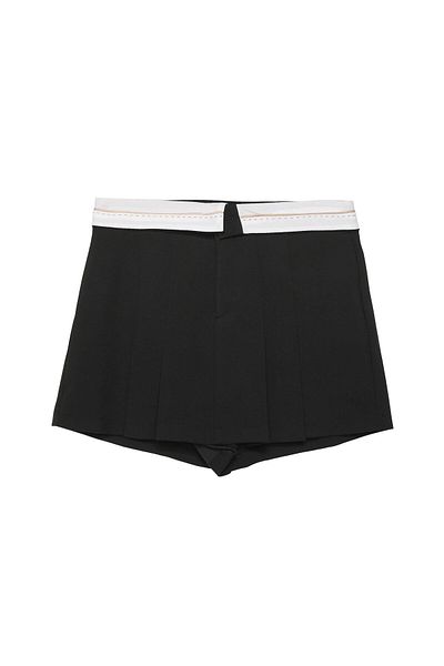 Quzu Black Shorts Skirt