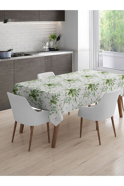 Viadela Floral Leaf Patterned Tablecloth Suitable for Daily Use