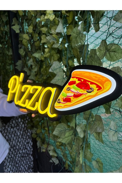LEON IŞIK “PİZZA” Işıklı ve UV Baskılı Leon ve Neonled Dekoratif Duvar Yazısı...