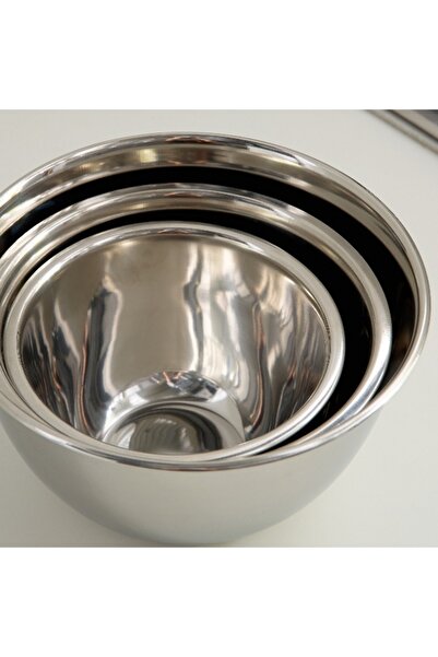 Home Box مجموعة أوعية خلط بريميا المصنوعة من الفولاذ المقاوم للصدأ والمكونة من 3 قطع