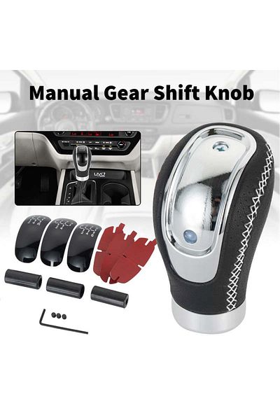 Space White Stitching Gear Shift Knob 3 Types Numbered White Stitch / Icvı187-3