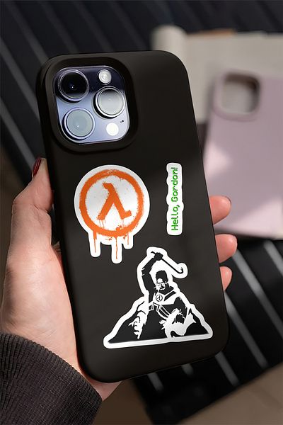AR Sticker مجموعة من 8 ملصقات للكمبيوتر المحمول تحت عنوان اللعبة