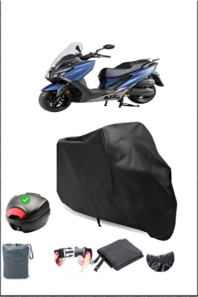Breen Black Kymco Xtown 250 Ct Rear Case Compatible Waterproof Motorcycle Cover