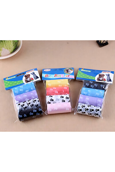 Home حقيبة براز سوداء للكلاب - مجموعة من 4 قطع