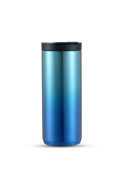Hydrobrew Double Wall Insulated Tumbler Water Bottle - Blue, 400ml