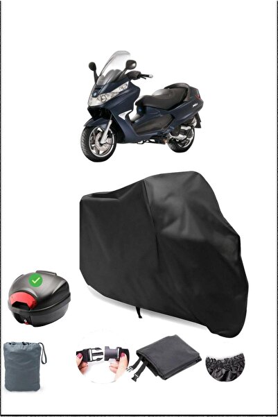 Breen Black Piaggio X8 400 Ie Rear Bag Compatible Waterproof Motorcycle Cover