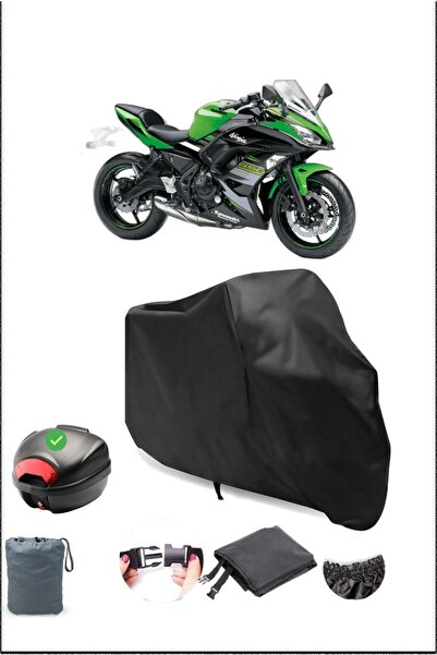 Breen حقيبة خلفية سوداء لدراجة Kawasaki Ninja 650 Krt Edition متوافقة مع غطاء...