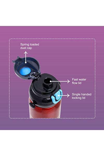 Eazy Kids Insulated School Water Bottle - Red, 800ml