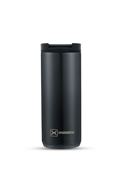 Hydrobrew Double Wall Insulated Tumbler Water Bottle - Black, 400ml