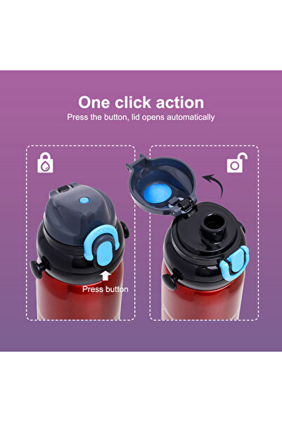 Eazy Kids Insulated School Water Bottle - Red, 800ml